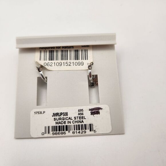 Liz Claiborne Pink Pearl Drop Surgical Steel Earrings NEW Fashion Jewlery - Picture 3 of 4